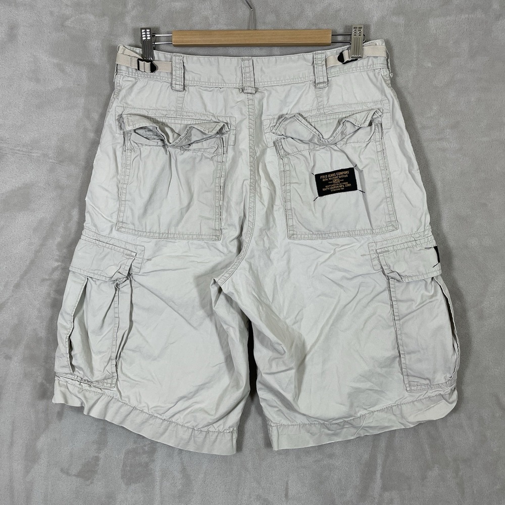 Vintage Polo Jeans Co Ralph Lauren Cargo Shorts Men's 32 Tan Military Surplus